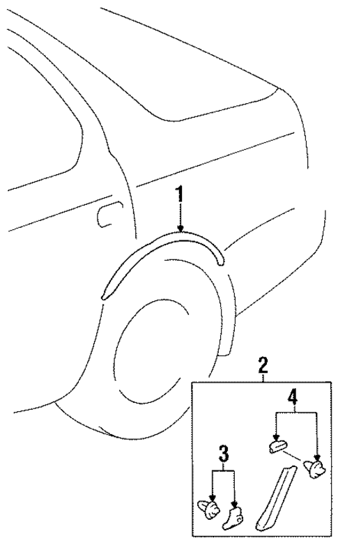 Exterior Trim - Quarter Panel for 1998 Lexus LS400 #0