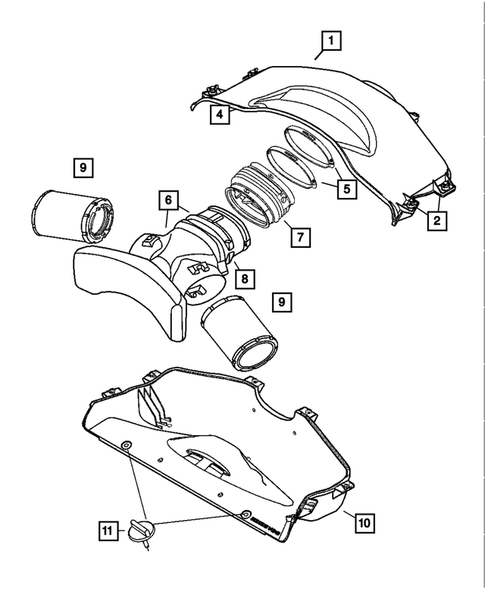 Air Cleaner for 2004 Dodge Viper #0