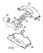 5037331AA - Fuel: Air Cleaner Duct Clamp for Mopar Image