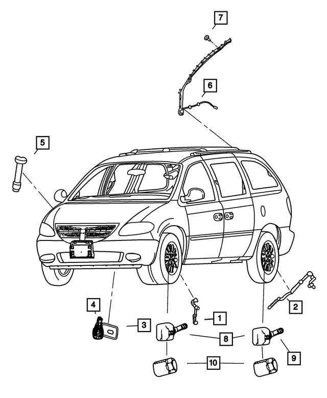 68406527AA - Electrical: Tire Pressure Sensor for Mopar Image