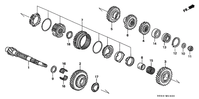 MT Countershaft (DOHC) for 2000 Honda Civic #0