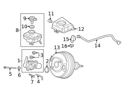 Master Cylinder - Components On Dash Panel for 2013 Audi allroad #0