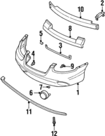 5288084 - Body: Bumper Cover for Chrysler: Sebring Image
