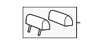 20758013 - Body: Headrest for Cadillac: Escalade, Escalade ESV | Chevrolet: Suburban 1500, Suburban 2500, Tahoe | GMC: Yukon, Yukon XL 1500, Yukon XL 2500 Image
