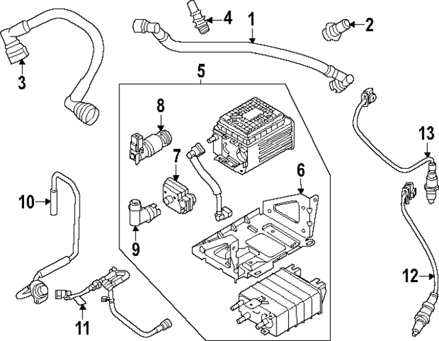 PC3Z6758A - Emission System: Crankcase Tube for Ford Image