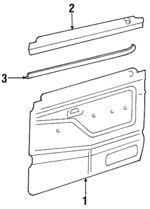 E4TZ1023942BAD - Body: Door Trim Panel for Ford: Bronco II Image