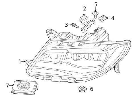 Headlamp Components for 2019 Lincoln MKZ #0