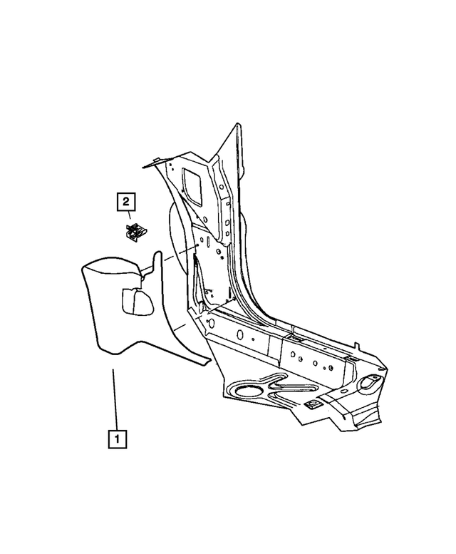 PY77XDVAB - Interior Trim: Cowl Side Trim Panel, Left for Mopar Image