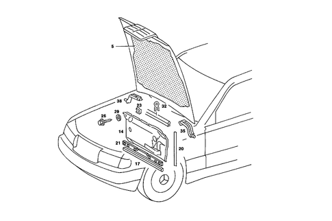 Engine Compartment Damping for 1989 Mercedes-Benz 190 E #2