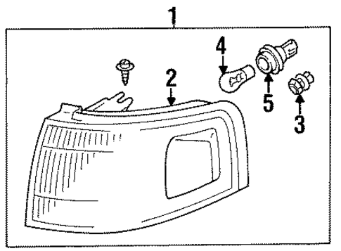 Park & Signal Lamps for 1998 Mazda MPV #0