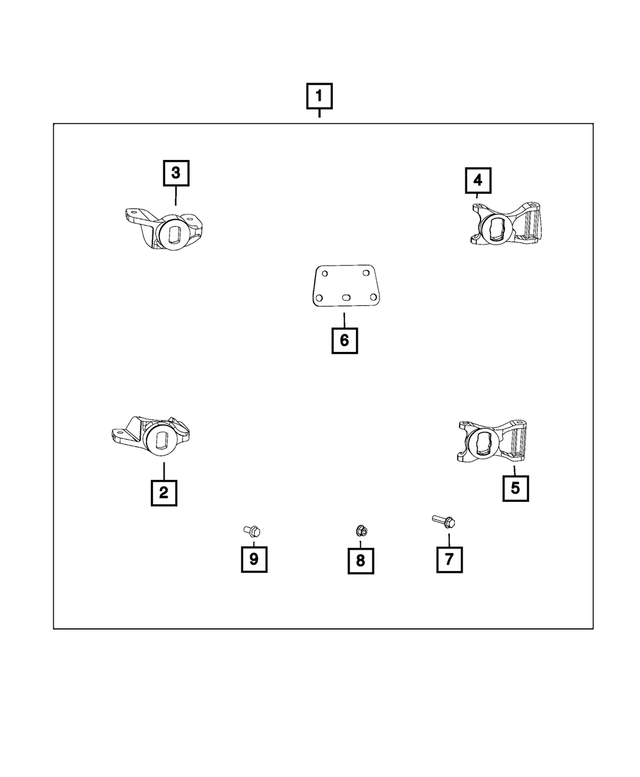 « 68535575AA – Mopar Accessories - Component Parts : Fixation Support, Côté Droit Arrière pour Mopar Image »