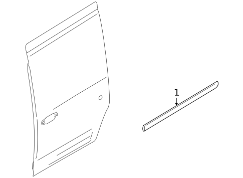 Exterior Trim - Side Door for 2010 Ford Transit Connect #0