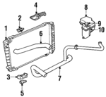 E6AZ8124A - Cooling System: Radiator Insulator for Ford: Country Squire, LTD, LTD Crown Victoria | Lincoln: Town Car Image