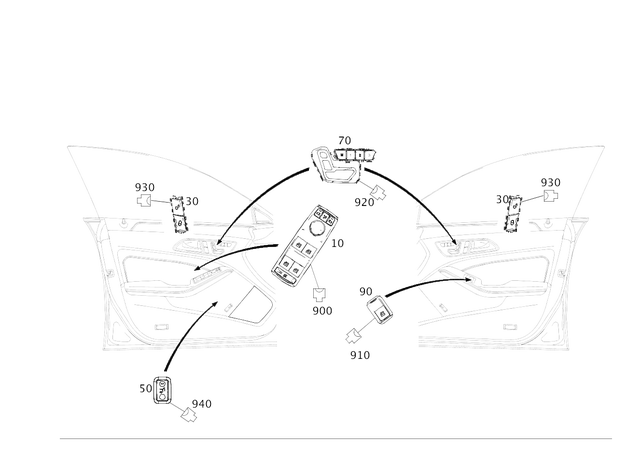 1669054300 - Electrical System: Switch Block for Mercedes-Benz Image image