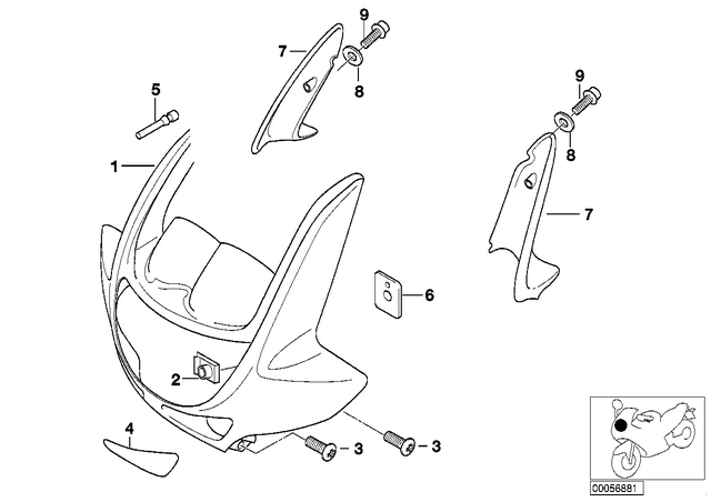 46637658638 - Frame and Mounting Parts: Flat Nut - M5 for BMW-Motorrad Image