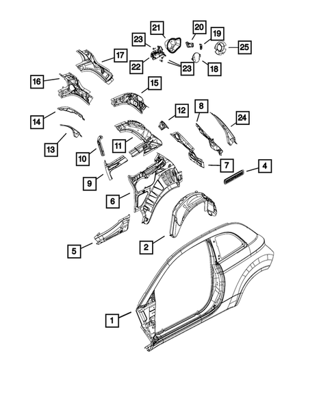 Aperture Panel and Pillar Supports for 2015 Fiat 500 #0