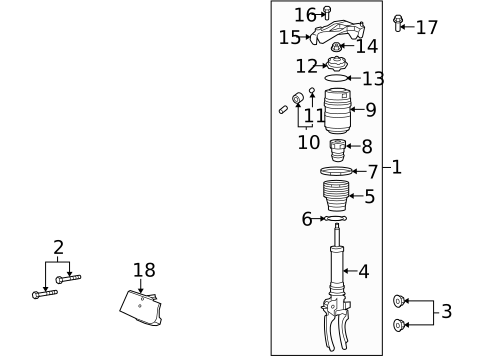 Shocks & Components for 2010 Porsche Cayenne #1