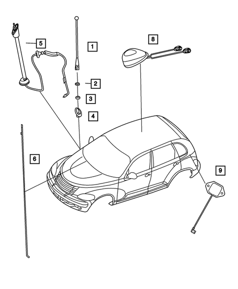 Radio, Antenna, and Speakers for 2003 Chrysler PT Cruiser #1