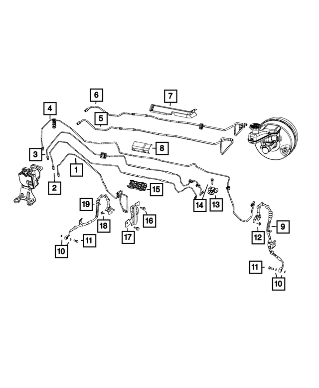 68253348AB - Brakes: Brake Tube for Mopar Image image