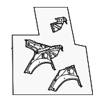 2236308701 - Body: Inner Quarter Panel for Mercedes-Benz Image