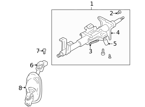 Steering Column Assembly for 2005 Kia Optima #0