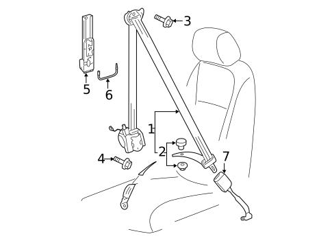 Seat Belt for 2012 Volkswagen Jetta #2
