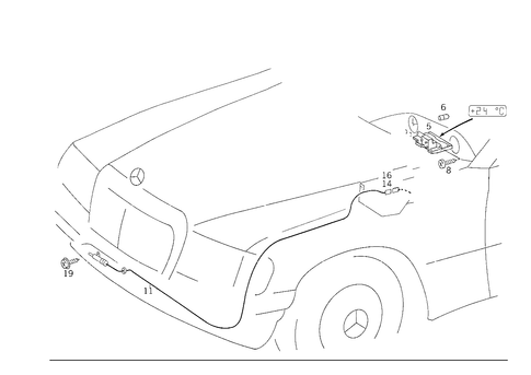 Outside Temperature Indicator for 1989 Mercedes-Benz 300TE #2
