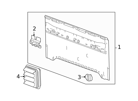 Back Panel for 2010 Hummer H3T #0
