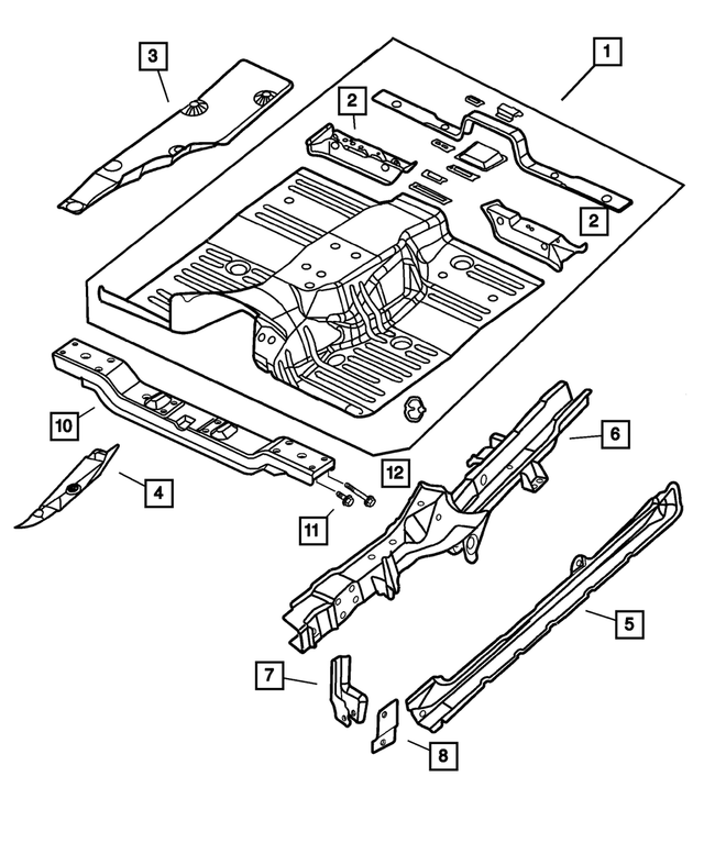 55136208AB - : Frame Side Rail, Right for Mopar Image