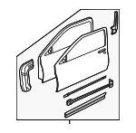 88955867 - Body: Door Shell for Chevrolet: Cavalier | Pontiac: Sunfire Image