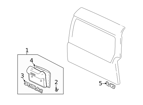 Exterior Trim - Back Door for 2004 Suzuki XL-7 #0