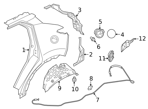 Quarter Panel & Components for 2025 Nissan Kicks Play #0
