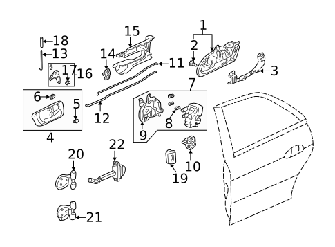 Lock & Hardware for 1999 Acura TL #1