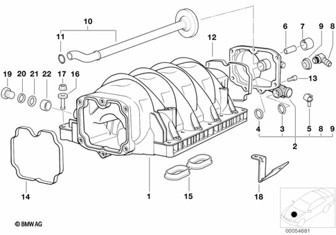 Intake Manifold for 1997 BMW 540i #0