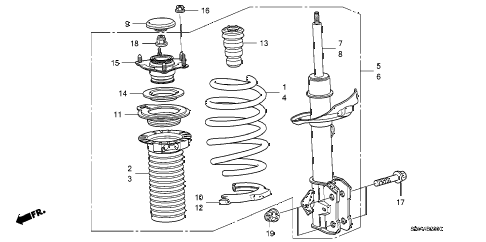 Front Shock Absorber for 2007 Honda CR-V #0