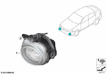 63177317251 - Lighting: Front Fog Lamp, Led, Left for BMW: X3 28dX, X3 28i, X3 28iX, X3 35iX, X4 28iX, X4 35iX, X4 M40iX, X5 35dX, X5 35i, X5 35iX, X5 40eX, X5 50iX, X5 M, X6 35i, X6 35iX, X6 50iX, X6 M Image image