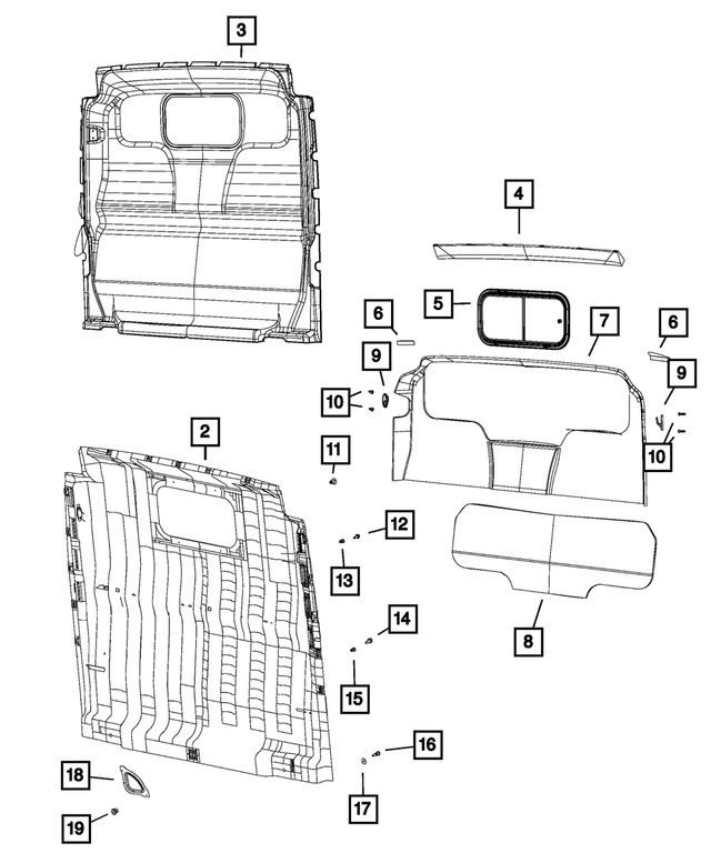 68423111AA - Body Sheet Metal Except Doors: Cargo Partition for Mopar Image