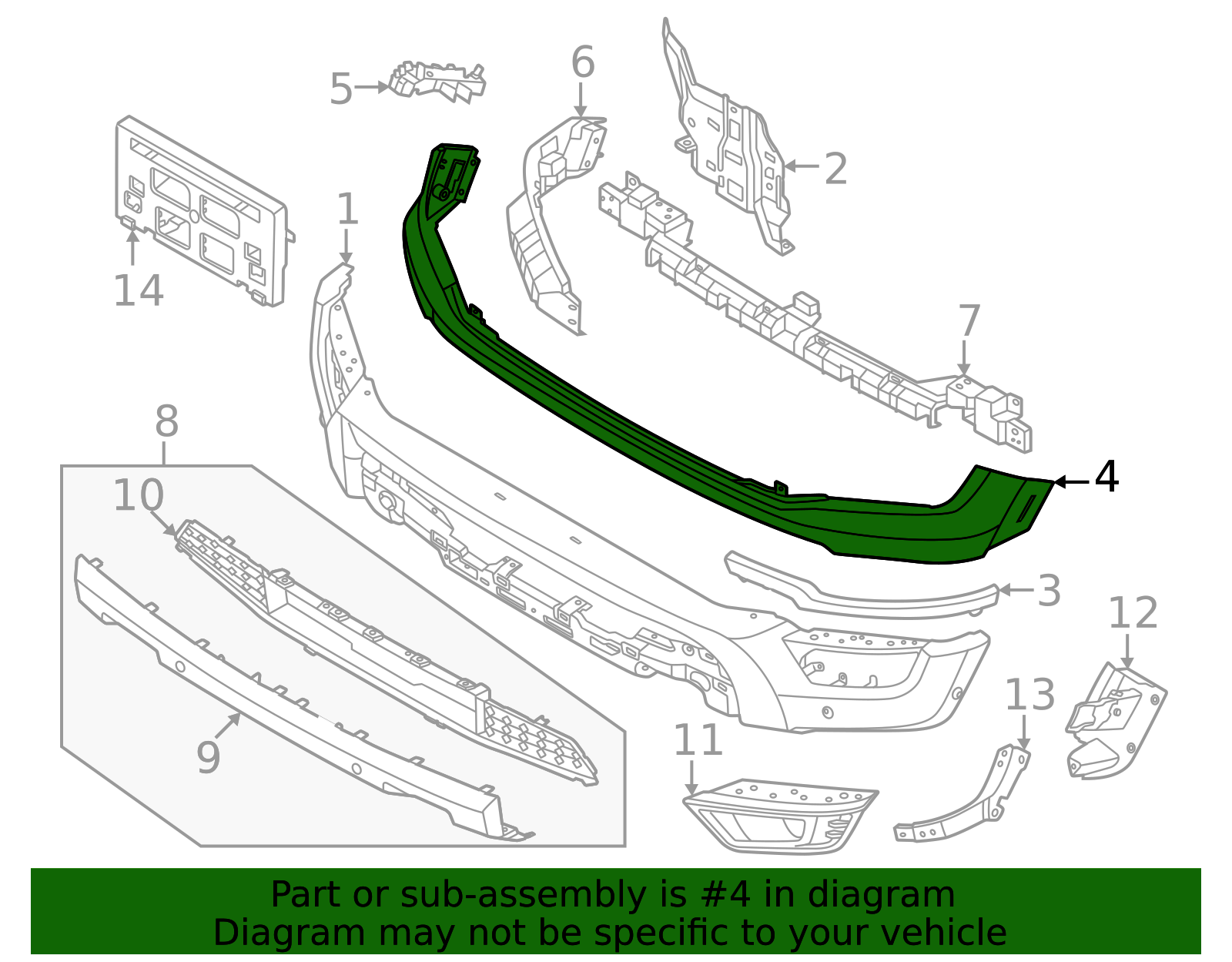 N1WZ-17232-DAPTM - Bumper Cover 2024-2025 Ford Ranger | Ford Parts