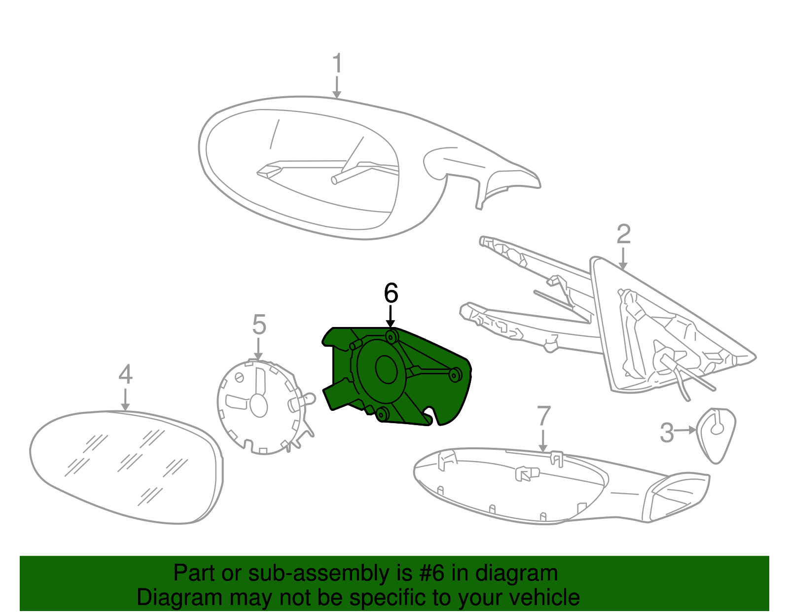 Mirror Support - Porsche (997-731-220-08-G2L)