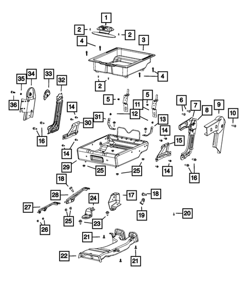 Front Seats - Adjusters, Recliners, Shields and Risers for 2022 Ram 2500 #2