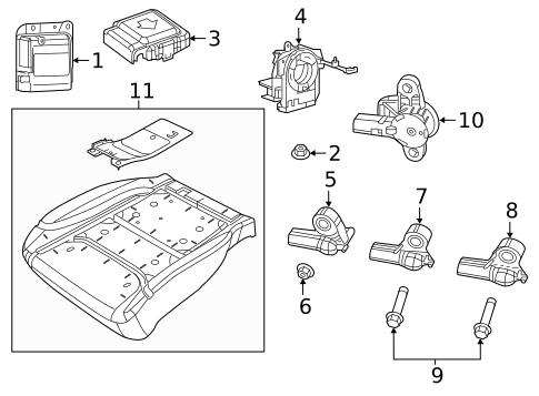 Air Bag Components for 2020 Ram 1500 #1