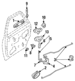 F4BZ5826605A - Body: Handle, Outside for Ford: Aspire Image