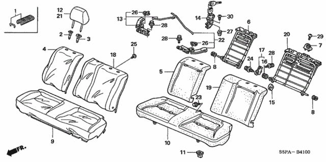 Rear Seat for 2005 Honda Civic #0