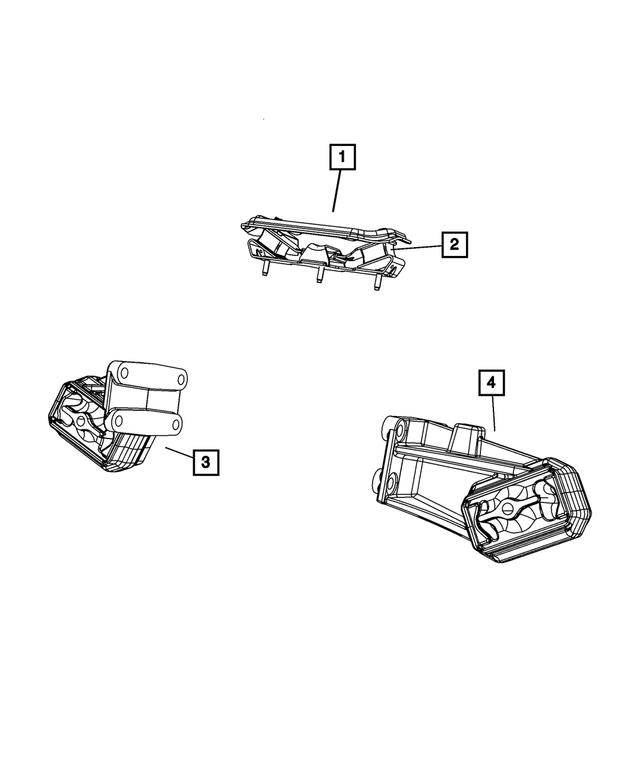 68187866AC - Engine and Transmission Mounting: Transmission Mount Bracket for Mopar Image image