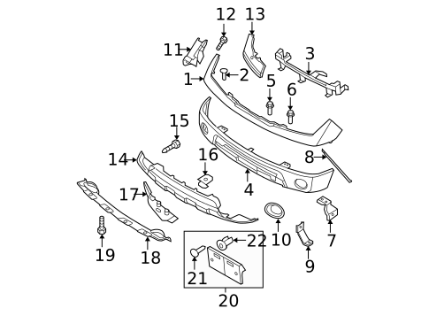 Bumper & Components - Front for 2007 Nissan Frontier #0