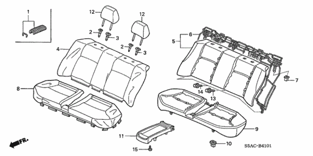 Rear Seat (2) for 2005 Honda Civic #0