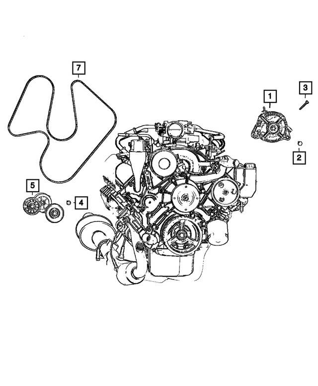 53032037AJ - Electrical: Accessory Drive Belt for Mopar Image