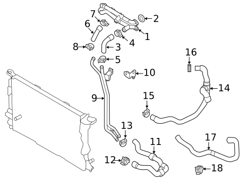 Hoses & Lines for 2014 Audi S5 #1