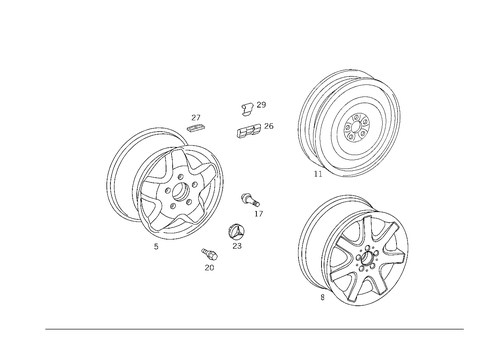 Wheels for 2001 Mercedes-Benz ML 55 AMG&reg; #0