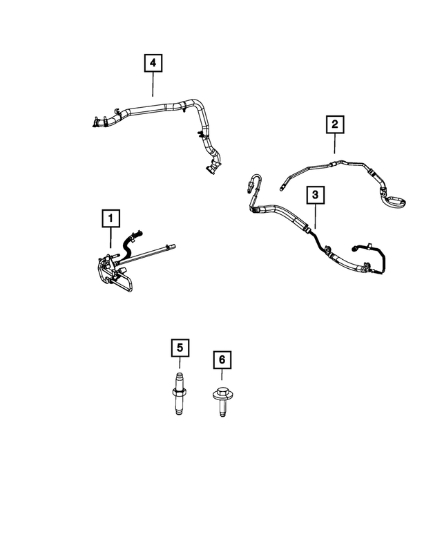 5006617AH - Steering: Power Steering Pressure Hose for Mopar Image image